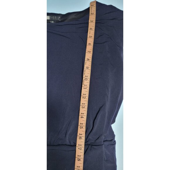 Carole Little Mini Dress Sz 6 Navy Blue Short Sleeve - Picture 8 of 10